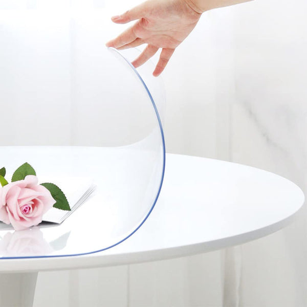 42X120 Inch Plastic Vinyl Tablecloths Protector Rectangle Clear Desk Mats Pad PVC Table Runner Cover for Coffee Dining Room Table Office Desk Sofa End Side Table Kitchen Countertop Heavy Duty