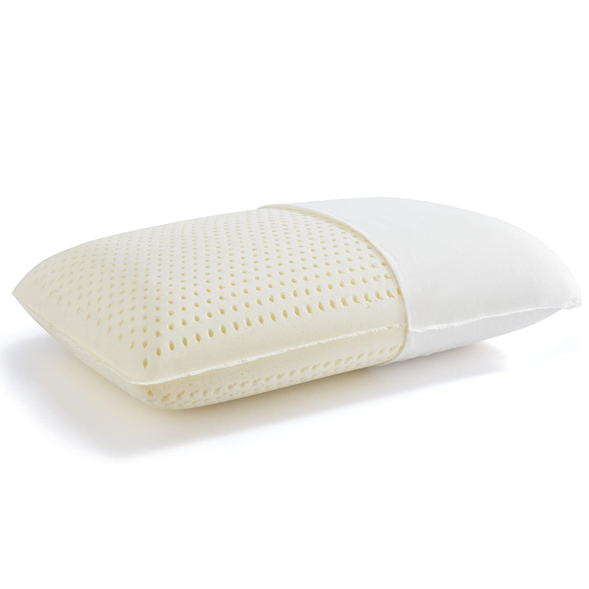 JOTOM 100% Natural Talalay Latex Latex Sleeping Bed Pillow – Luxury Extra Soft Pillow for Side, Back, and Stomach Sleepers - Removable Breathable Cotton Cover - Extra Soft (Queen (Extra Soft))