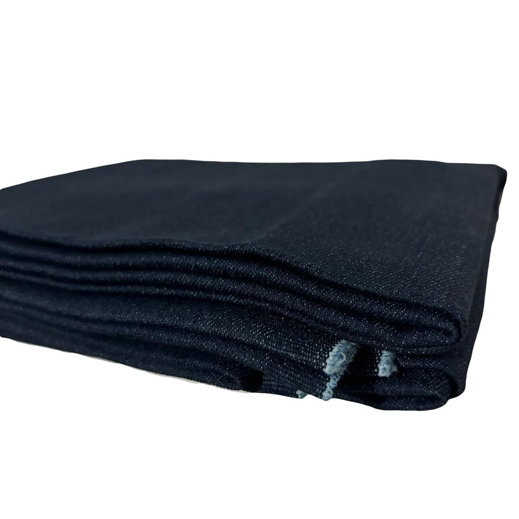 5-yard 9 oz Indigo Blue Denim Fabric for sewing, crafting |Medium-weight Denim Fabric |Denim fabric by the yard |Jean Material|Denim Material|Blue Jean Fabric (60''x180'')