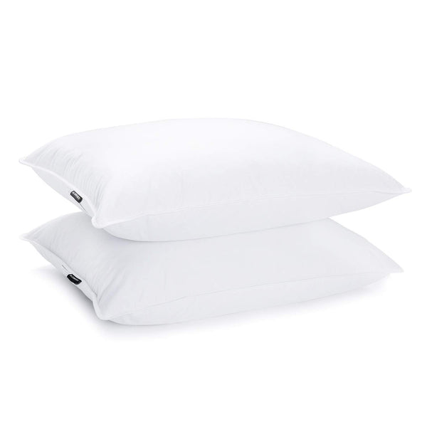 JA COMFORTS Duck Feather and Down Bed Pillows for Sleeping(2 Pack)- King(20IN×36IN), Filling Weight 47 OZ, Hotel Collection, 233TC Cotton Cover, White…
