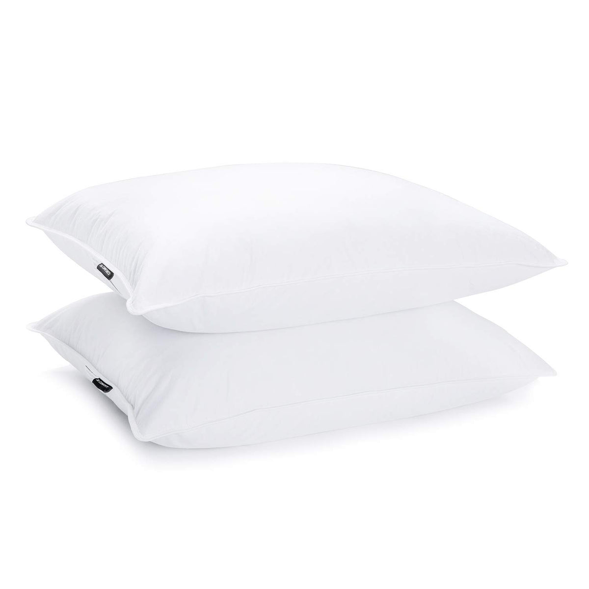JA COMFORTS Duck Feather and Down Bed Pillows for Sleeping(2 Pack)- King(20IN×36IN), Filling Weight 47 OZ, Hotel Collection, 233TC Cotton Cover, White…