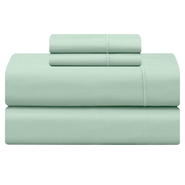 Feather & Stitch 500 TC King Size Damask Bed Sheet Set, 100% Cotton Soft Breathable Bedsheets, 4 Piece 18" Deep Pockets Sateen Weave Striped Bedding Mattress Resort Hotel Luxury- (Grey, King)