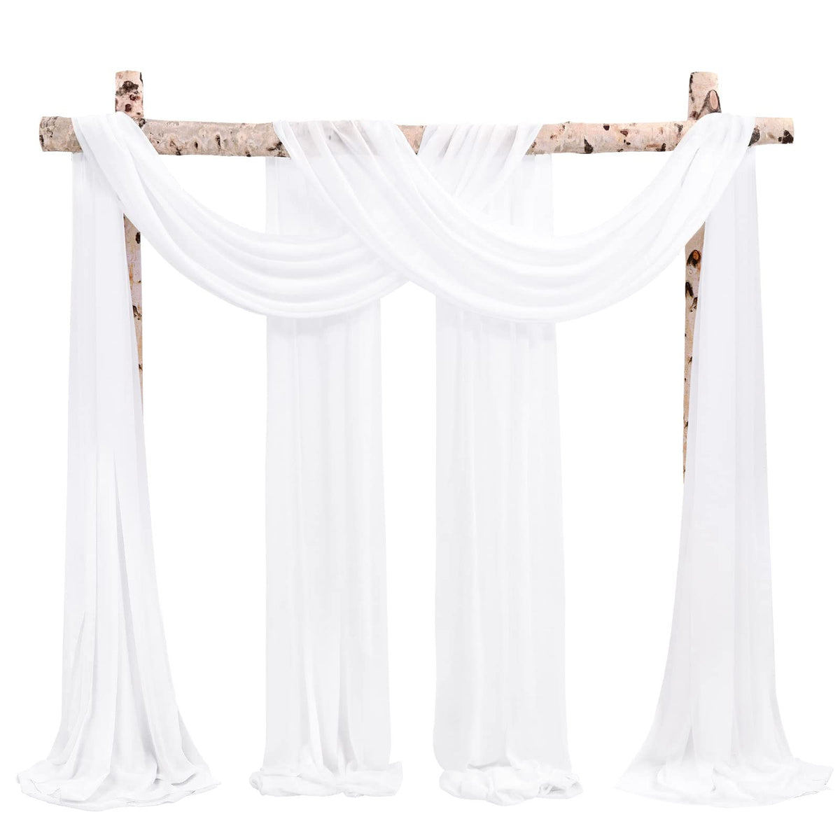 Wedding Arch Draping Fabric - 8 Panels 28" x 20ft Lavender Purple Drapes for Ceremony Chiffon Fabric Arbor Drapery Decorations Reception Sheer Backdrop Curtains