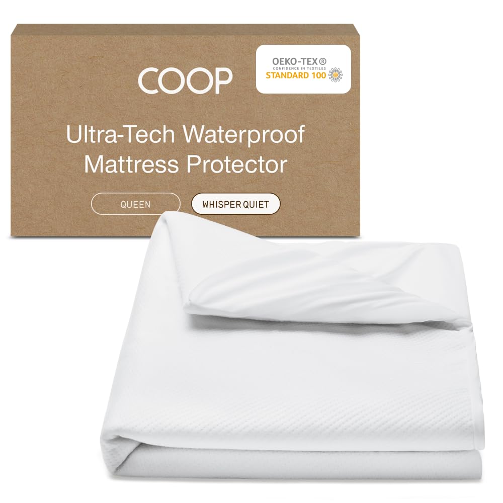 Ultra Luxe Bamboo derived Viscose Rayon Mattress Pad Protector Cover by Coop Home Goods - Cooling Waterproof Hypoallergenic Topper - California King - White