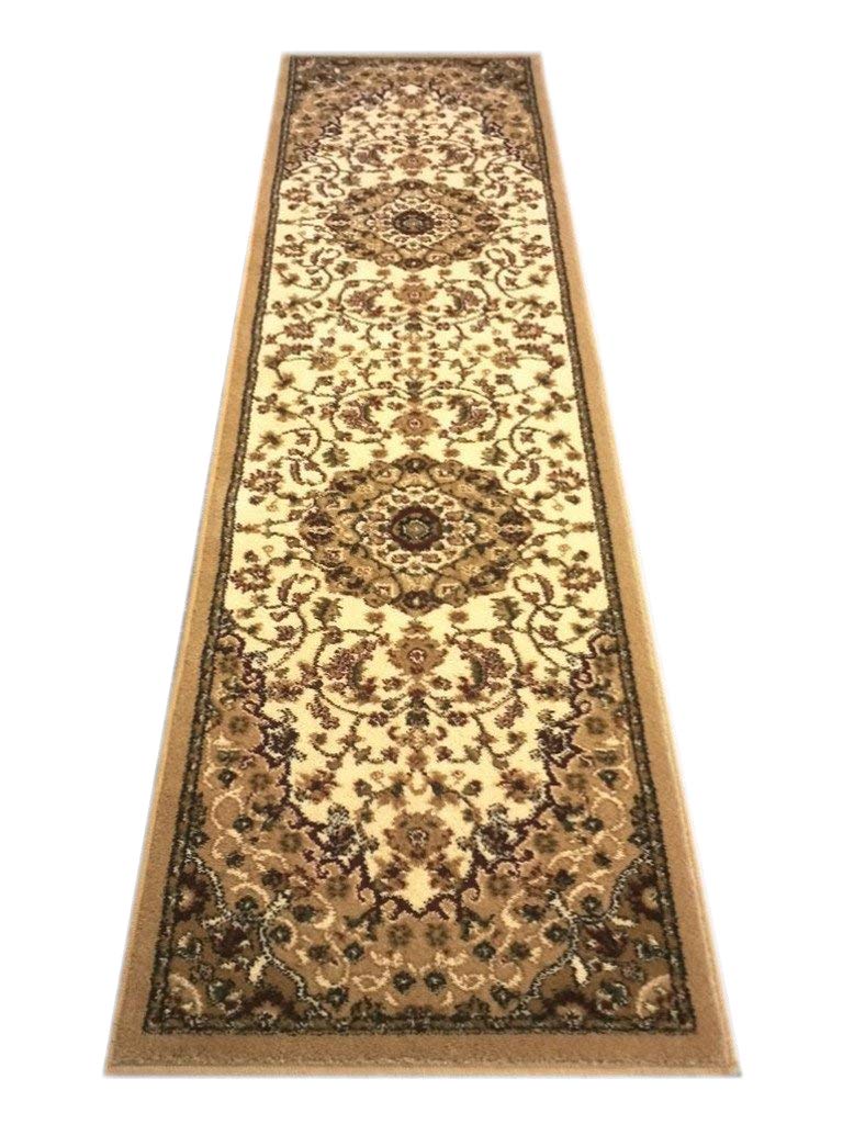 Bellagio Traditional Octagon Area Rug Design 401 Beige (7 Feet 3 Inch x 7 Feet 3 Inch)