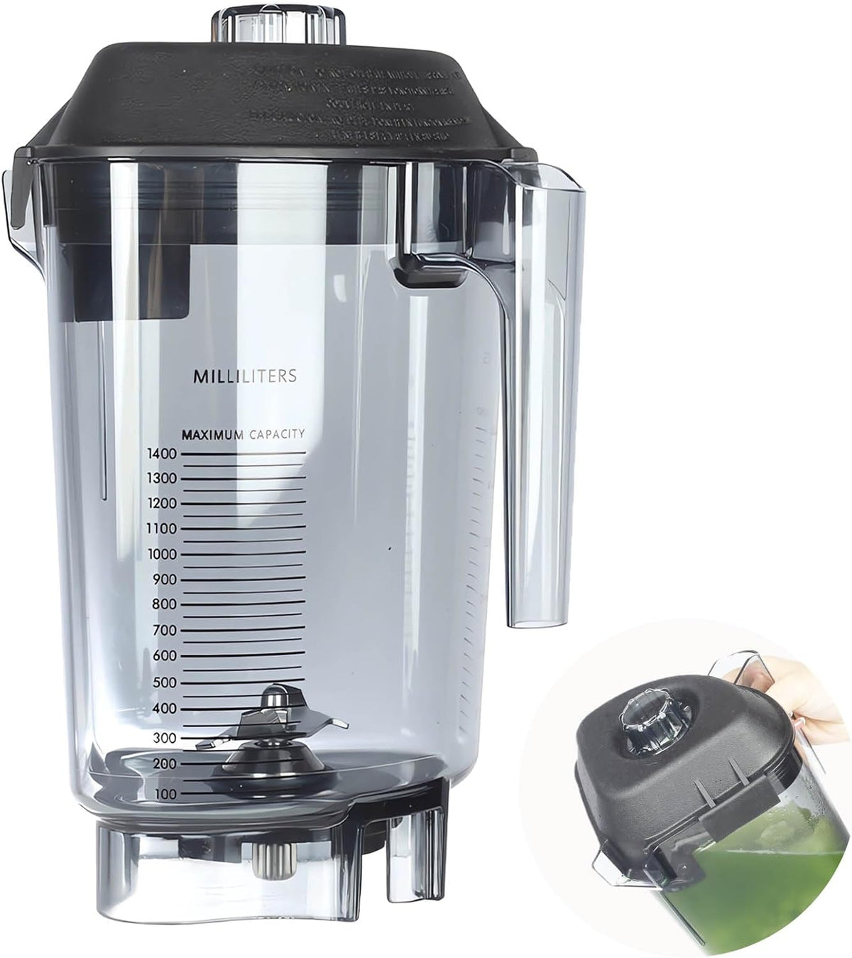 48oz Blender Pitcher Replacement for Vitamix Fits Quiet One VM0100A 15978 16016 36019 VM0145 Commercial BarBoss Advance Drink Machine Touch & Go Blender Container Cup Jar Jug Parts, 3-Yr Warranty