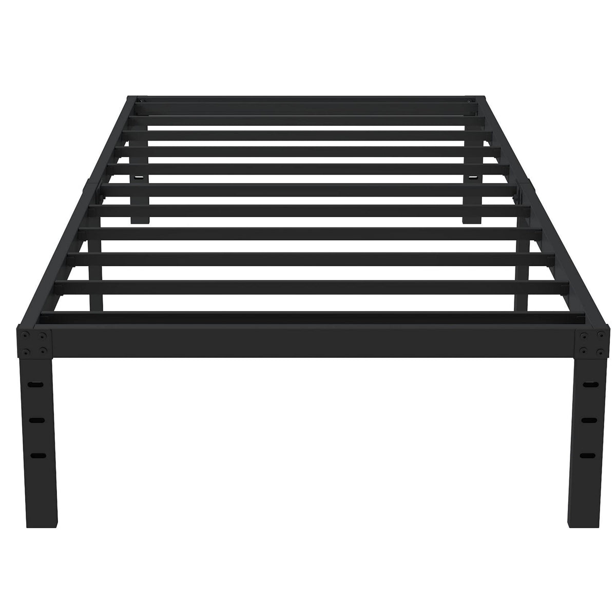 Upcanso 16 Inch Narrow Twin Bed Frame 30x75 No Box Spring Needed, Metal Platform 75x30 Narrow Twin Bed Frames, Eassy Assembly 3,500 lbs Heavy Duty Bedframes, Black