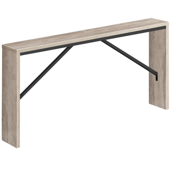 MAHANCRIS - Console Table 62.5 inches long behind the sofa, narrow entryway table, farmhouse dining table with angled metal frame, industrial console table for entryway, color
