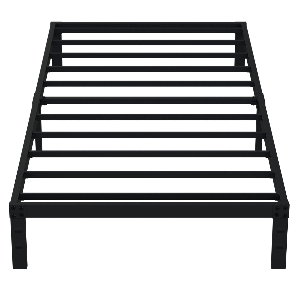 EMODA 10 Inch California King Bed Frames Heavy Duty Metal Cal King Platform with Steel Slats Support, No Box Spring Needed, Noise Free, Black