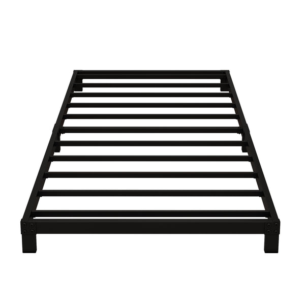 9 Inch Low King Bed Frame Heavy Duty Metal Platform, No Box Spring Needed, Easy Assembly Mattress Foundation, No Noise, Black