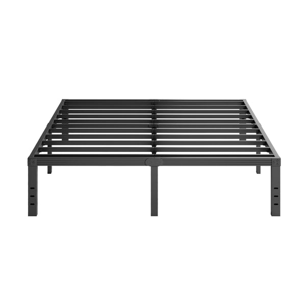 Furnitui 16 Inch High Platform California King Bed Frames, Metal Cal King Bed Frame No Box Spring Needed, Easy Assembly, Noise Free, Sturdy, Black