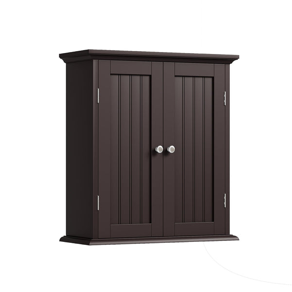 ChooChoo Bathroom Wall Cabinet, Over The Toilet Space Saver Storage Cabinet, Medicine Cabinet with 2 Door and Adjustable Shelves, Cupboard, Rustic