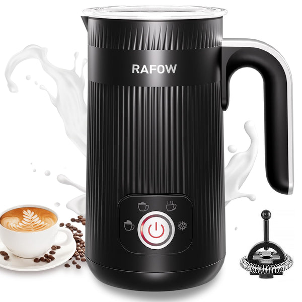 4 in 1 Electric Milk Frother Steamer - Hot and Cold Coffee Foam Froth Maker 240ml