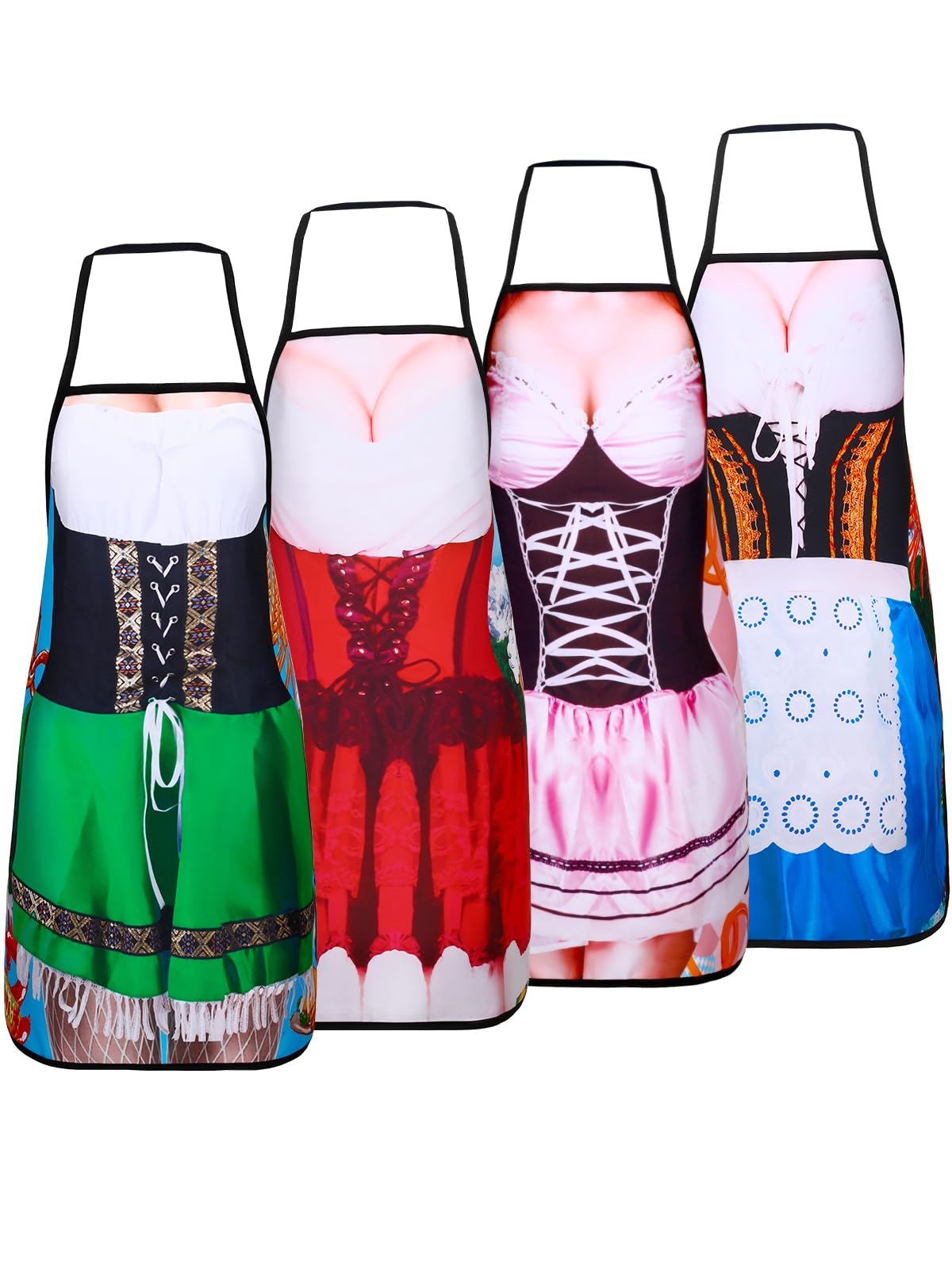 DECYOOL Oktoberfest Apron, Oktoberfest Party Decorations Costume for BBQ Baking Chef Kitchen Gifts for Women
