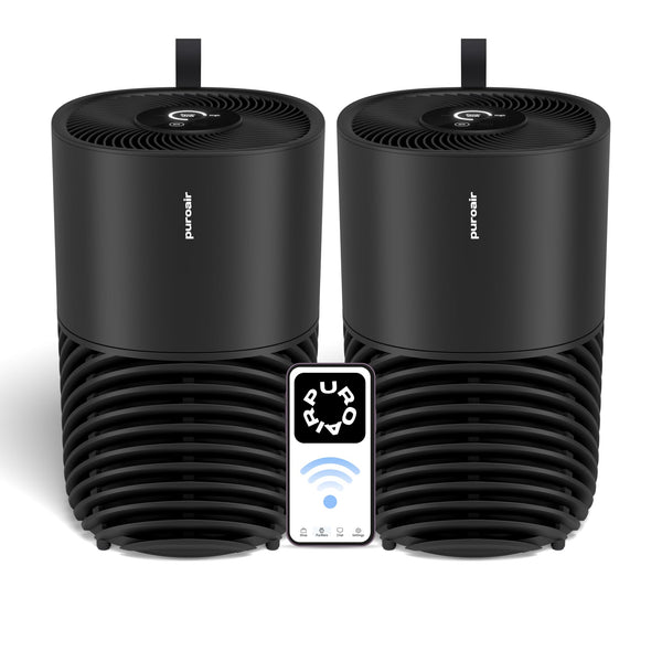 PuroAir 130i Air Purifier for Home Large Rooms - Covers Up To 600 Sq Ft - Filters Up To 99.9% of Pollutants, Smoke, Pollen, Dust - Quiet Air Filter - Air Purifiers for Bedroom (2 Pack)