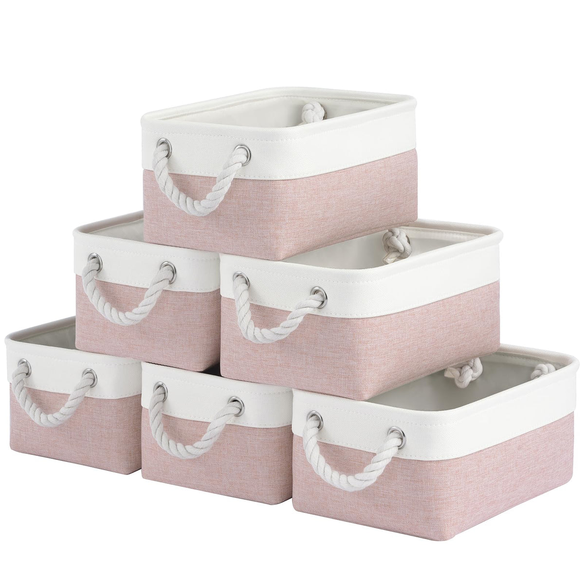 Large Storage Baskets- 15.7x11.8x8.26 inch Storage Bins for Shelves and Closet Organizing, Foldable Fabric Bin for Home Organization Clothes and Laundry (6-Pack, Black&Gray)