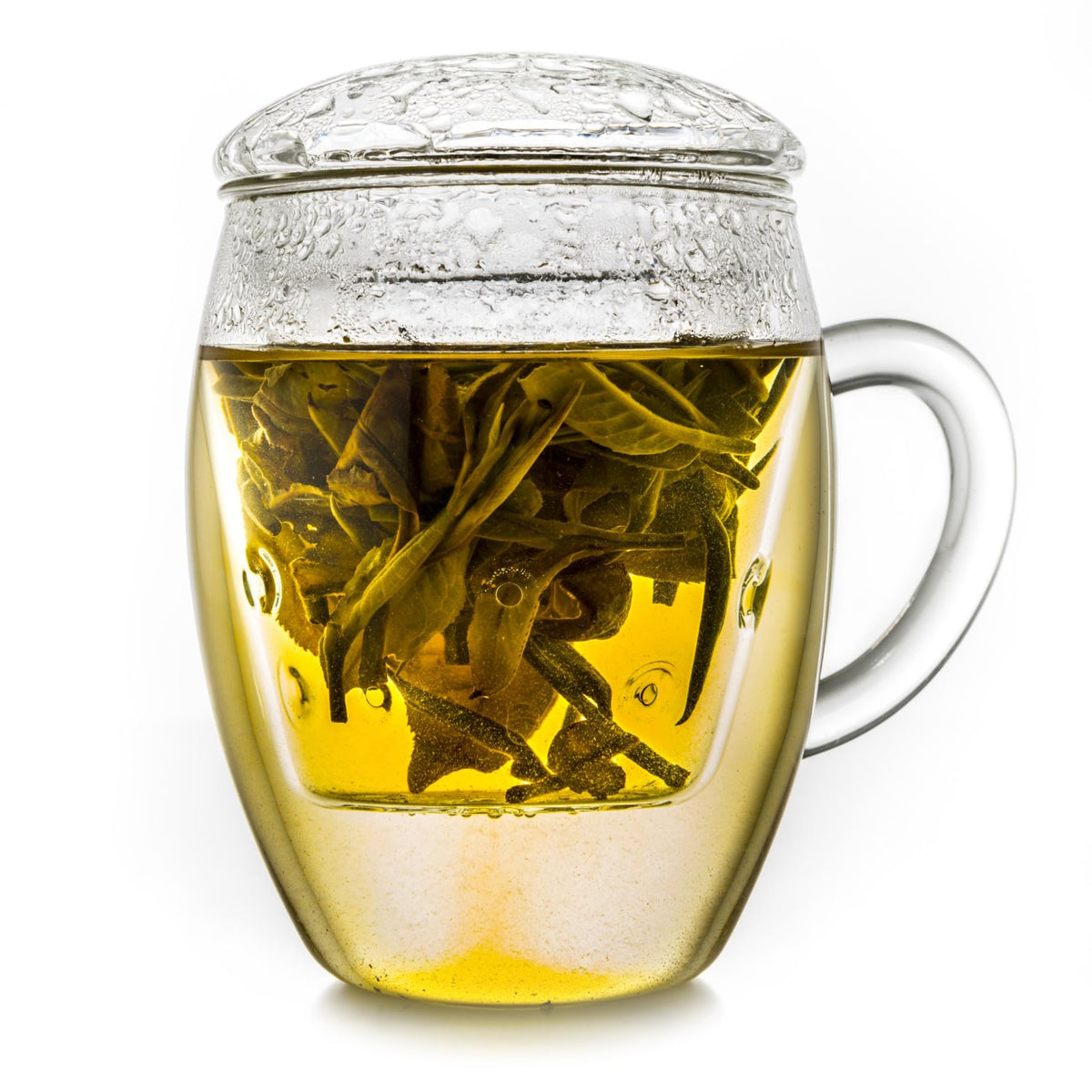 Creano 2pcs All-in-One Tea Glass with Stainless Steel Infuser and Lid - 14oz (400ml)