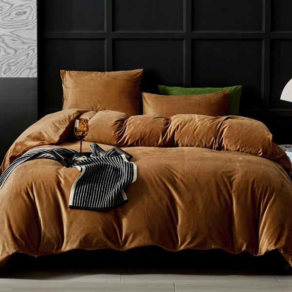 WARMDERN Purple Flannel Velvet Duvet Cover Queen Size Duvet Cover Bedding Sets, 3pcs Ultra Soft Luxury Textured Modern Crystal Velvet Duvet Covers with Zipper Closure(Purple, Queen)