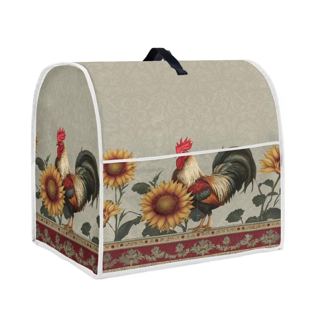 Dragonfly Floral Pattern Kitchen Aid Mixer Cover, Kitchen Stand Mixer Dust Cover with Handle, Kitchen Aid Covers for Stand Mixer or Coffee Maker With Pocket, Kitchen Aid Mixer Assecories