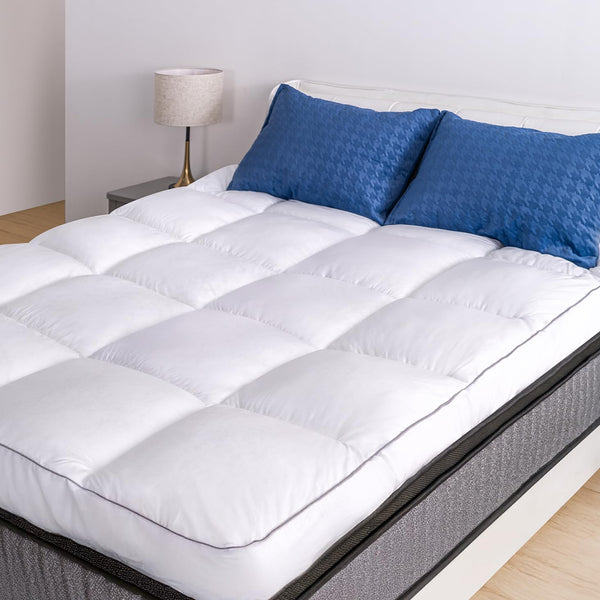 Mattress Topper Queen Cooling Plush Pillow Top Mattress Pad/Bed Topper, Hotel Quality Down Alternative Pillow Topper