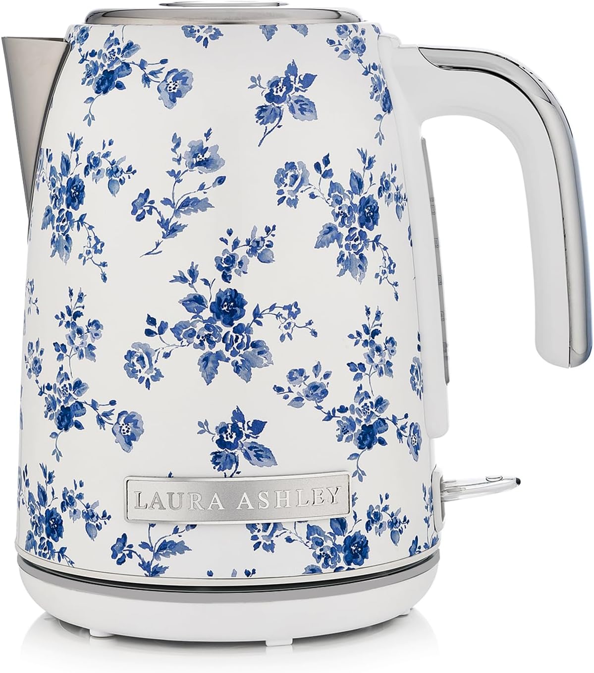 Laura Ashley China Rose Kettles Electric 1.7 Litre - Stainless Steel Electric Kettles Fast Boil Quiet - 1.5KW Rapid Boil Electric Kettle Cordless - Overheating & Boil Dry Protection Tea Kettle
