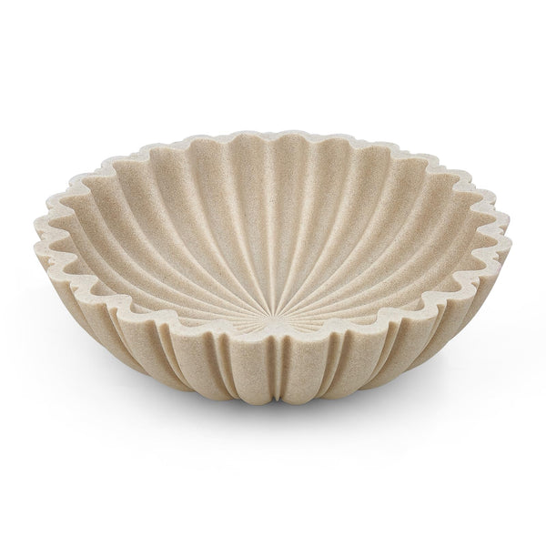 Large Decorative Bowl, Modern Pedestal Bowl for Home Decor, Decorative Fruit Bowl for Kitchen Counter, Stylish Key Bowls for Entry Table, 11.45”, Includes 10PCS Artificial Moss Rocks