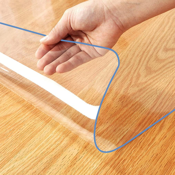 1.5mm Thick 40 x 84 Inch Clear PVC Table Runner Cover Protector Rectangular Plastic Table Pad Mat for Dining Room Table Office Desk Conference Table Kitchen Coutertop Heavy Duty Waterproof