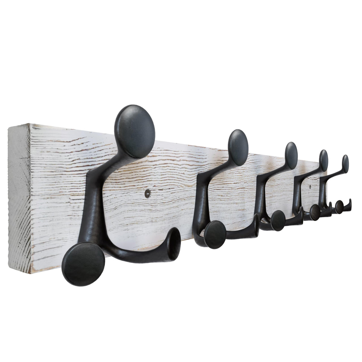 SKOLOO 36-Inch Wood Coat Rack Wall Mount with 6 Triple Hooks - Ideal for Family Entrances, Classrooms, and Pet Supplies Storage - Perfect Coat Hooks for Wall,Charred Golden Brown, Pack of 2