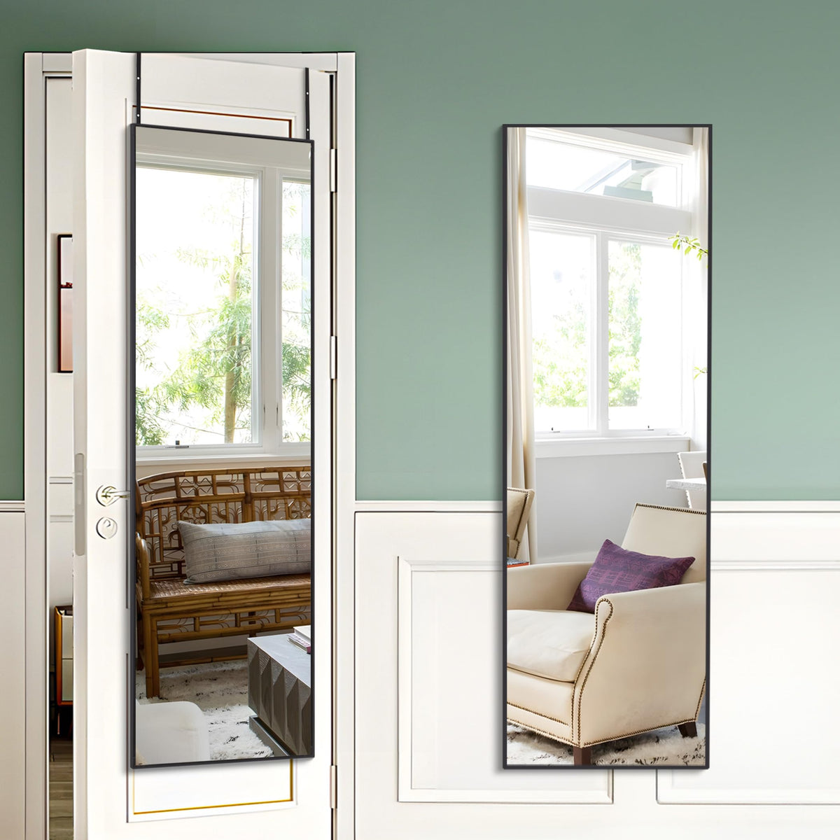 CILIBER Beveled Mirror, 24x30 Frameless Beveled Bathroom Mirrors for Wall, Upgraded Shatterproof Rectangle Vanity Mirror with Beveled Edge for Bathroom, Bedroom, Living Room and Entryway