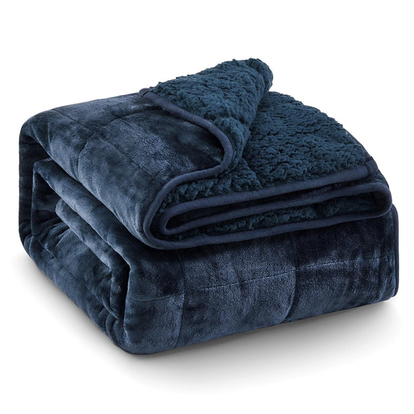 Super Fuzzy Soft Sherpa Fleece Weighted Blanket, 25 lbs Dual Sided Fluffy Heavy Weighted Blankets for Adults - No Bunching with Double Layers of Soft Inner Lining (60"x 80", 25 Pounds)