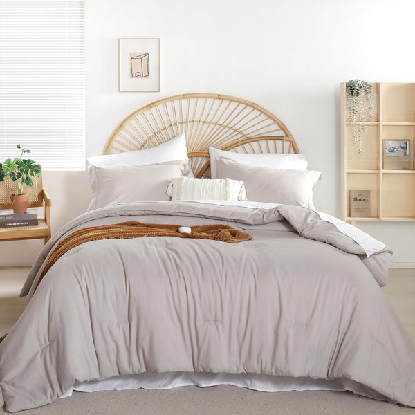 weigelia King Size Comforter Set Boho Sage Green Comforter Set Bed in a Bag Bedding Set 7 Pieces King Comforter Set with Sheets - Reversible Soft Microfiber Comforter for All Season