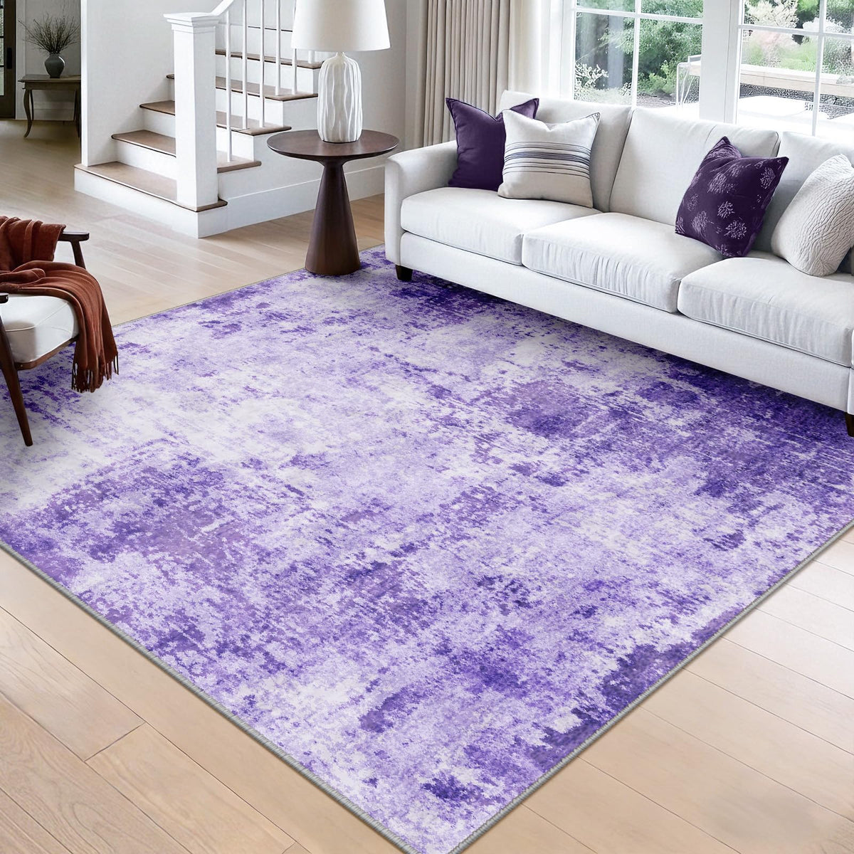 RELEANY Washable Area Rug 10'x14' Non-Slip Indoor Modern Abstract Low Pile Soft Carpet Rugs for Living Room Bedroom Home Entryway, Print Pattern, Dark Black Gold
