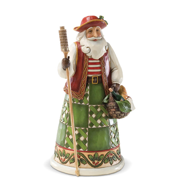 Jim Shore for Enesco Heartwood Creek Greek Santa Figurine, 7-Inch