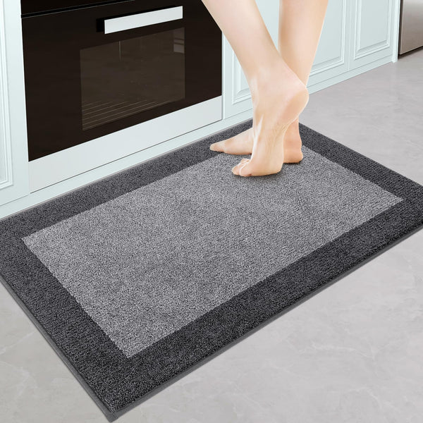 Machine Washable Runner Rug 32" x 96", Non Slip Kitchen Mat for Floor, Absorbent Entryway Rug for Kitchen, Bedroom, Living Room, Hallway, Door (Roll Packing)