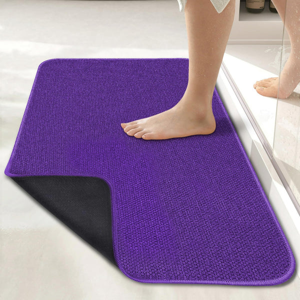 Bosap Bath Mat,Ultra Thin Bathroom Runner Rugs,Large Bath Mats for Bathroom,Quick Dry,Non-Slip,Machine Washable,Low Pile,Bath Rug,Shower Outside,Sink,Home Decor Accessories.Pink,3'x5'(36x60inch)