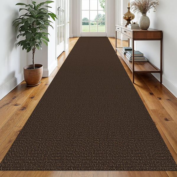 Beige and white washable area rug, 6 x 9